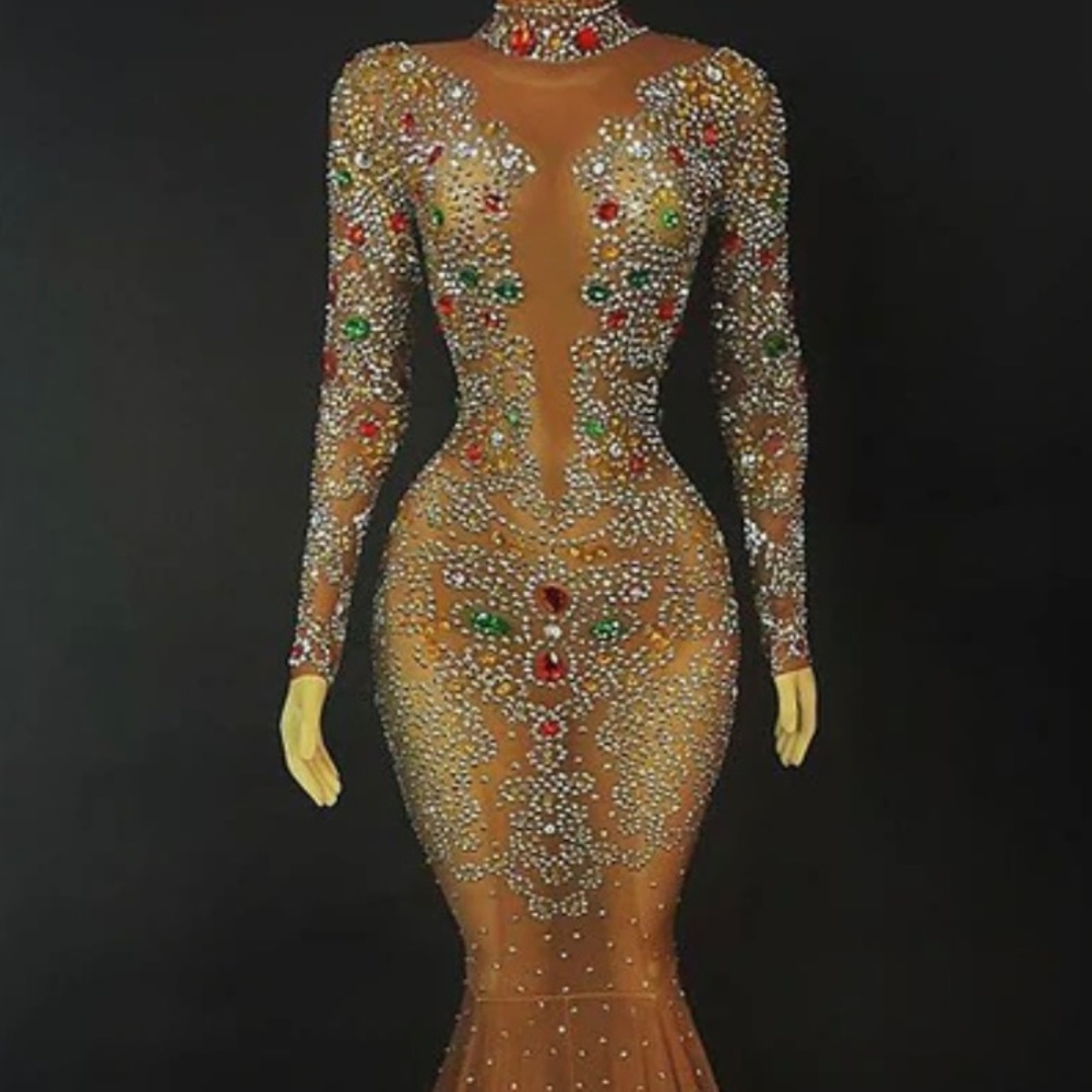 Brand new Rhinestone dress .. bought as a backup choice .. never worn